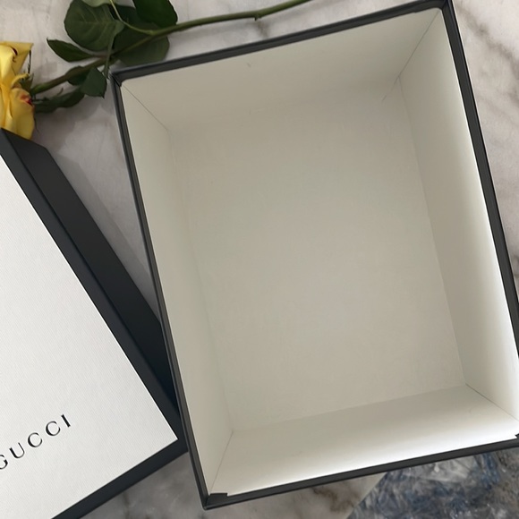NEW Tall GUCCI Authentic Empty black white box - Gift Box Luxury Medium - Picture 5 of 7